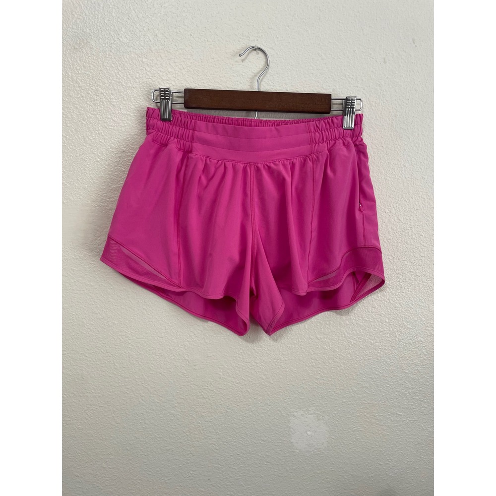 Lululemon Hotty Hot High-Rise Lined Shorts Womens 4 Sonic Pink Excellent LW7AWBT